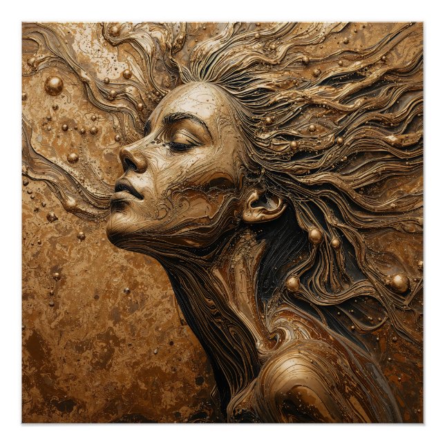 “Metamorphosis of Light” – A Surreal Portrait Poster (Vorderseite)