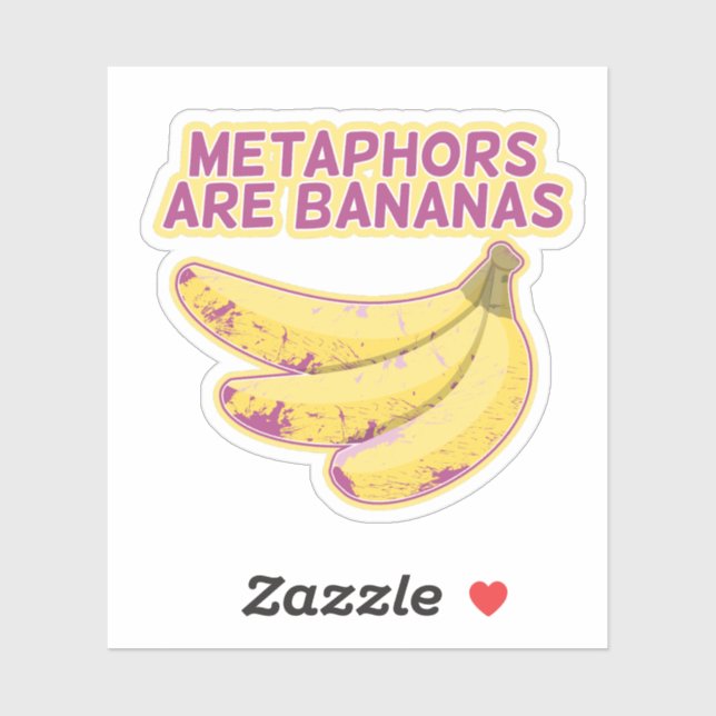 Metapher Funny Typografy Aufkleber (Blatt)