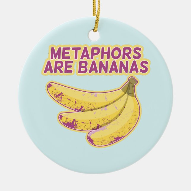Metapher Funny Typografy Keramik Ornament (Vorne)
