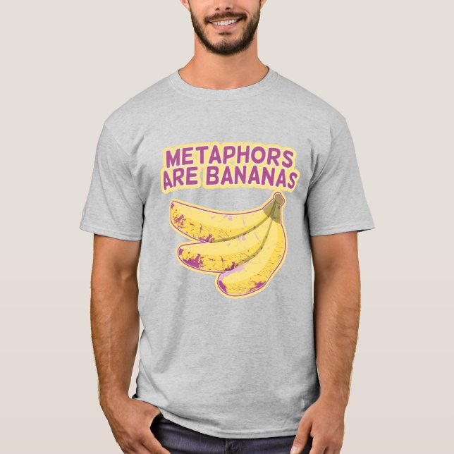 Metapher Funny Typografy T-Shirt (Vorderseite)