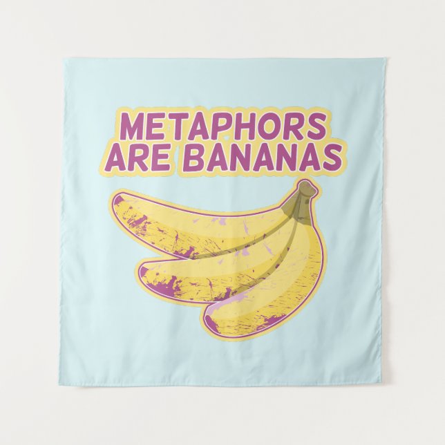 Metapher Funny Typografy Wandteppich (Vorderseite)