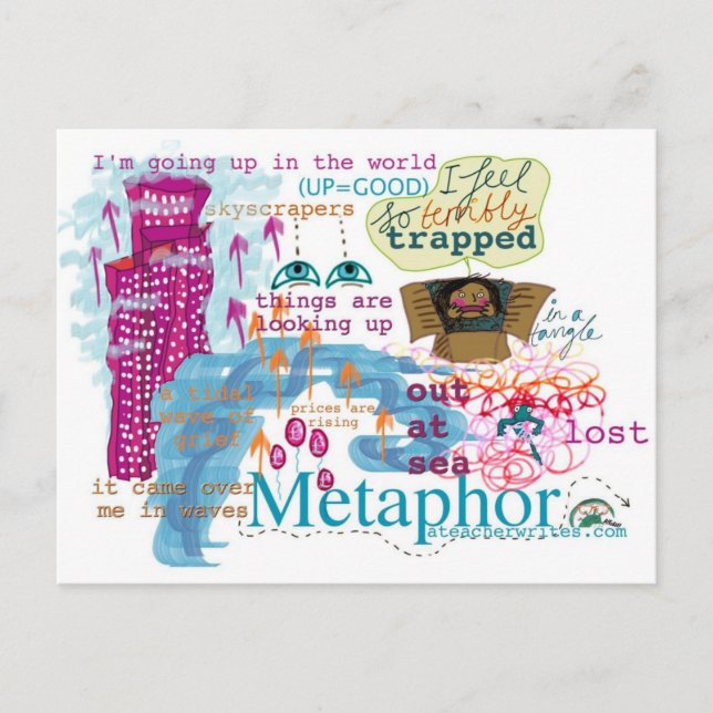 Metapher Postkarte KS2 und KS3 (Vorderseite)