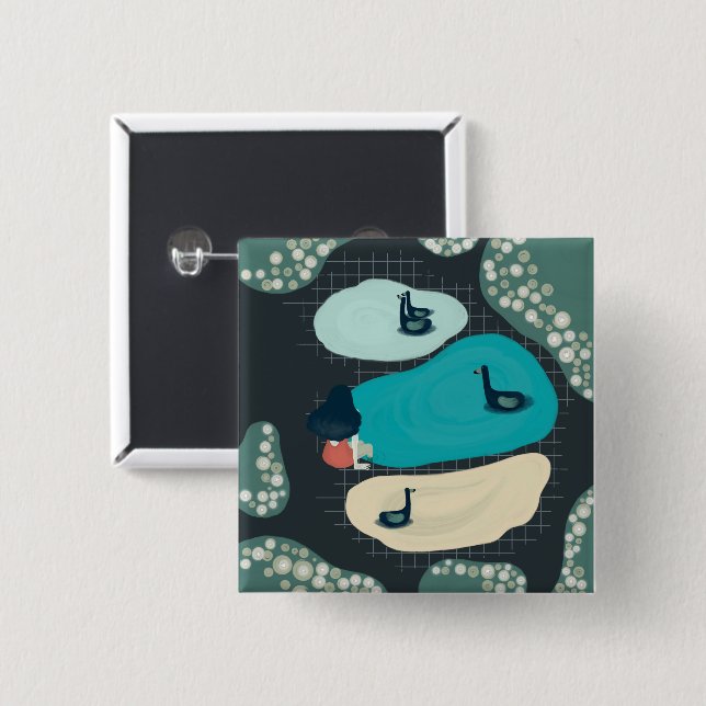 metaphor_17_a girl in the tarn button (Vorne & Hinten)