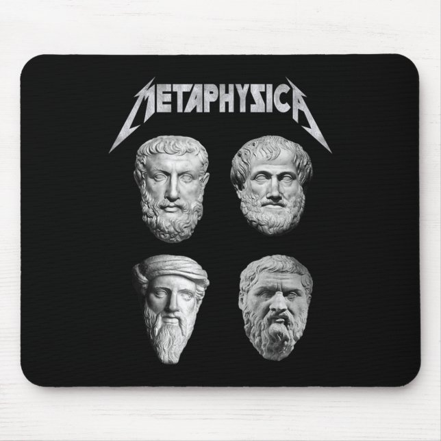 Metaphysica Sokrates Plato Aristoteles Philosopher Mousepad (Vorne)