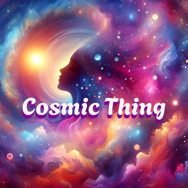 Metaphysical-themed throw pillow "Cosmic Thing".   Kissen (Cosmic Thing redux)