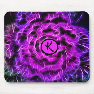 Metaphysisch Lila Neon Energy Monogramm Mousepad
