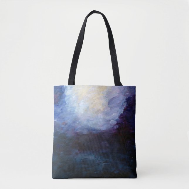 Metaphysische Abstrakte Tasche der blauen Kunst (Vorderseite)