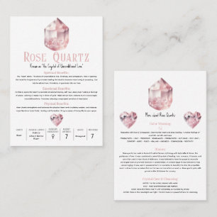 Metaphysische Bedeutung von Rosenquarz-Pink-Krista Visitenkarte