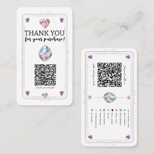 Metaphysische Kristall-Quarz-Social-Media-QR Visitenkarte