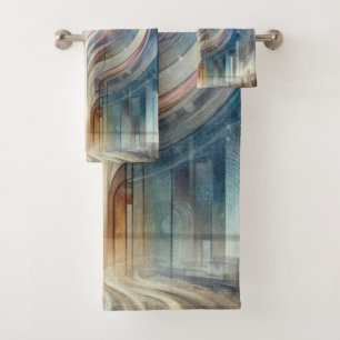 Metaphysische zeitlose spirituelle Fantasy Themes Badhandtuch Set