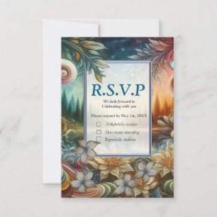 Metaphysische zeitlose spirituelle Fantasy Themes RSVP Karte