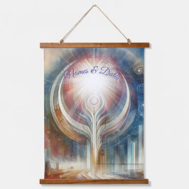 Metaphysische zeitlose spirituelle Fantasy Themes Wandteppich Mit Holzrahmen