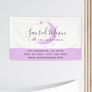 Metaphysischer Mond Minimalistisch Lila Banner