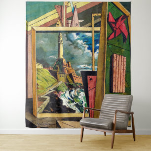 Metaphysisches Interieur 1917 Giorgio de Chirico Wandteppich