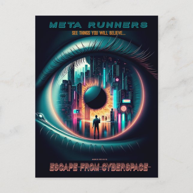 'MetaRunners' Flucht aus dem Cyberspace: Postkarte (Vorderseite)