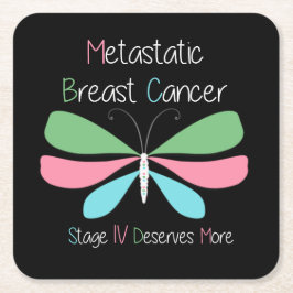 Metastasierte Brustkrebserkrankung Rechteckiger Pappuntersetzer