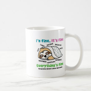 Metastasierter Brustkrebs-Bewusstsein Ich bin okay Kaffeetasse
