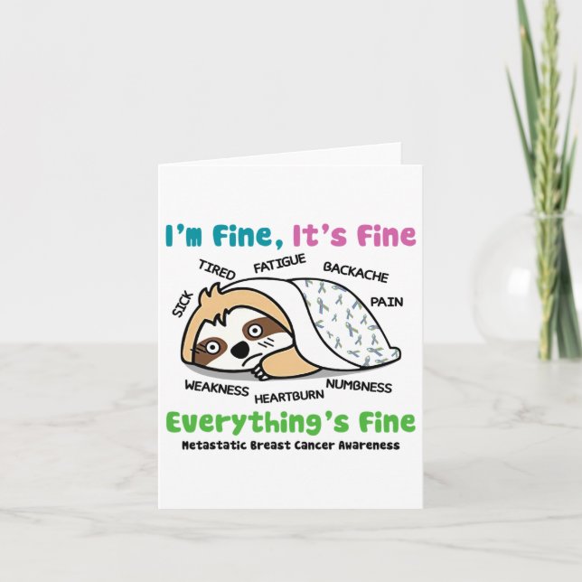 Metastasiertes Brustkrebs Bewusstsein, dass ich gu Karte (Vorderseite)