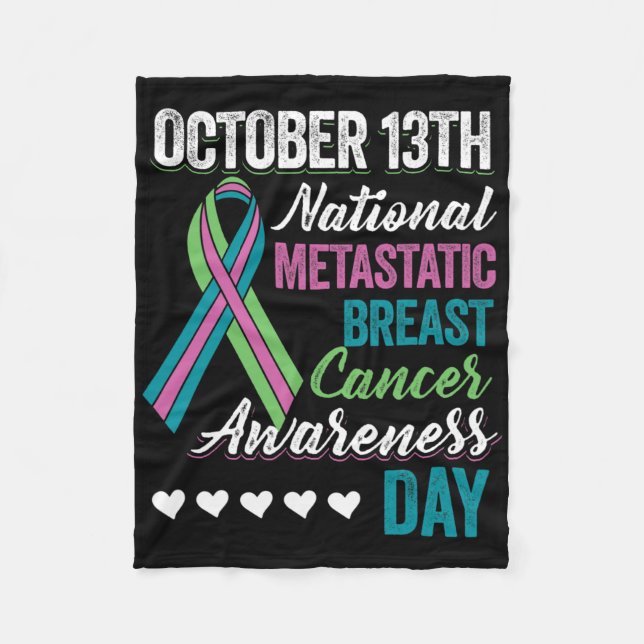 Metastatic Breast Cancer Awareness Day 13. Oktober Fleecedecke (Vorderseite)