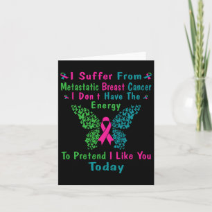Metastatic Breast Cancer Awareness Ribbon Warrior Karte