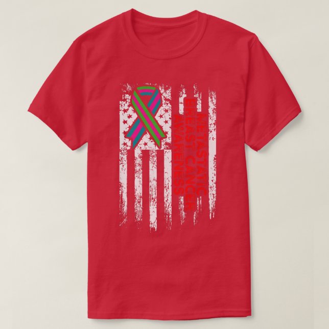 Metastatic Breast Cancer Awareness Warrior 2273 T-Shirt (Design vorne)