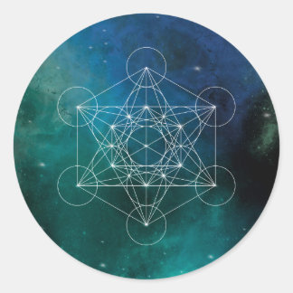 Metatron, Chakra, Zen, geometrisch heilig, Engel,  Runder Aufkleber