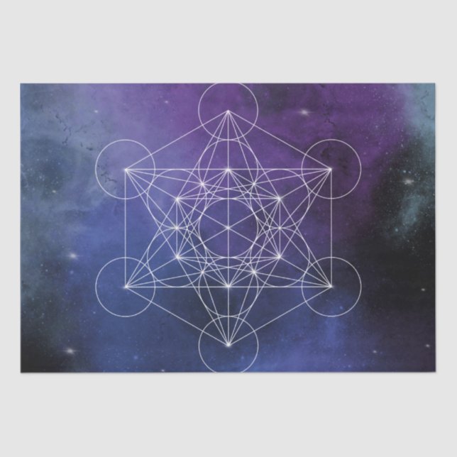 Metatron, chakra,zen,sacred geometric, geometry, seidenpapier (Vorderseite)