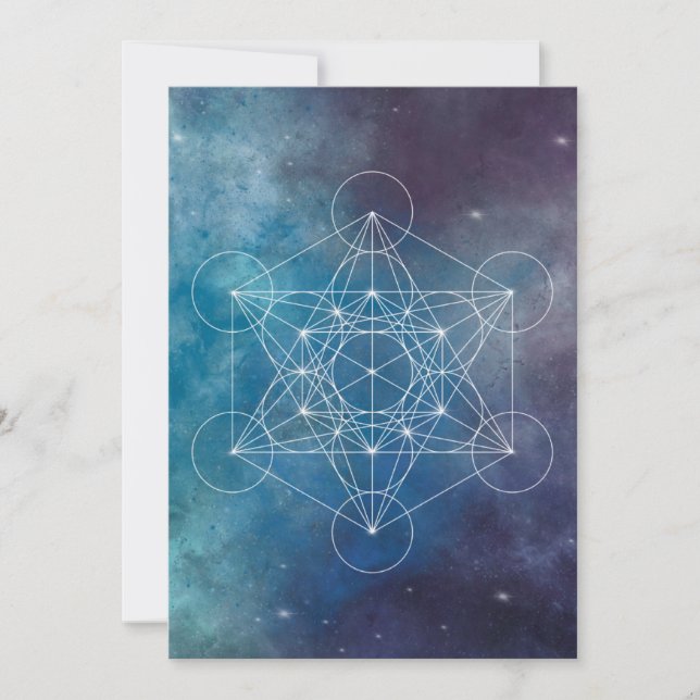 Metatron, Chakra, Zen, sakraler geometrischer, Eng Einladung (Vorderseite)