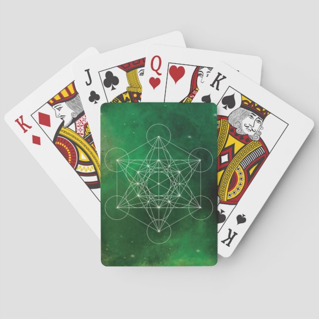 Metatron, Chakra, Zen, sakraler geometrischer, Eng Spielkarten (Rückseite)