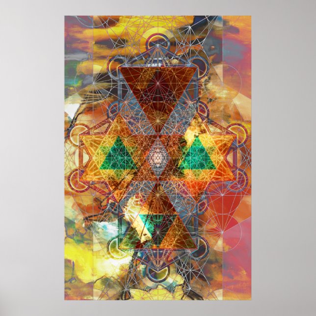Metatron Colorscape Mandala Art Poster (Vorne)