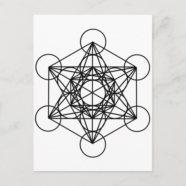 Metatron Cube Postkarte (Vorderseite)