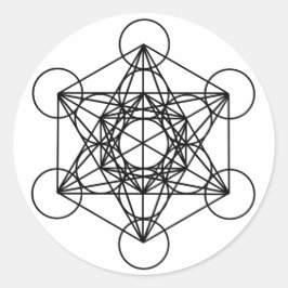 Metatron Cube Runder Aufkleber