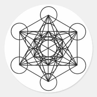 Metatron Cube Runder Aufkleber
