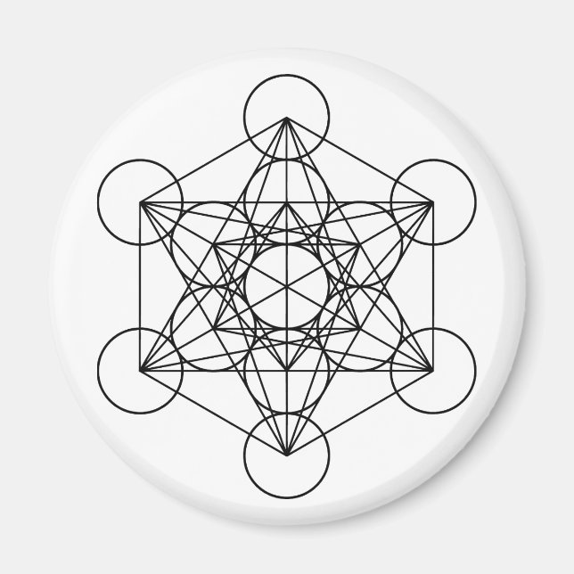 Metatron Cube Sacred Geometry Magnet (Vorne)