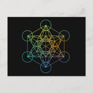 Metatron Cube Sacred Geometry Postkarte