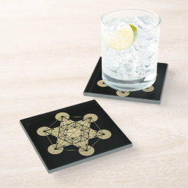 Metatron-Kubus Glasuntersetzer