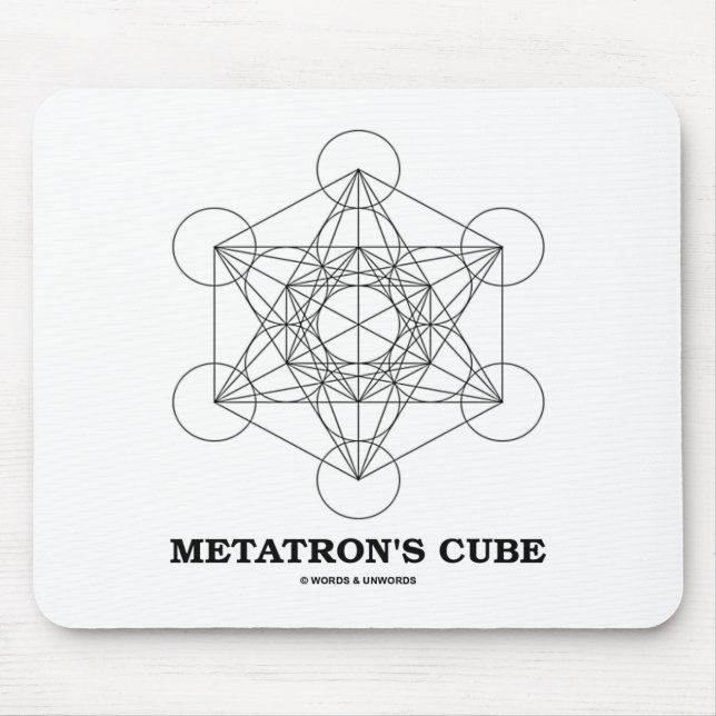 Metatron-Kubus (Heilige Geometrie) Mousepad (Vorne)
