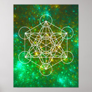 Metatron-Kubus, Heilige Geometrie, spirituelles Sy Poster