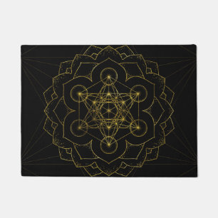 Metatron-Kubus in Lotus Heilige Geometrie Fußmatte