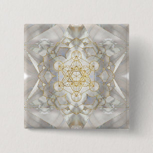 Metatron-Kubus in Lotus Sacred Geometry Button
