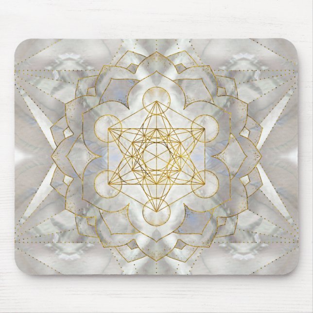 Metatron-Kubus in Lotus Sacred Geometry Mousepad (Vorne)