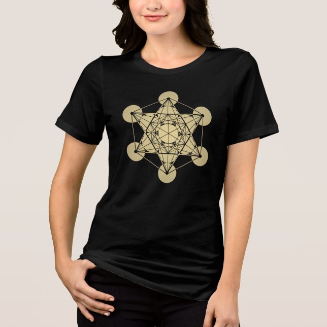Metatron-Kubus Tri-Blend Shirt (Vorderseite)