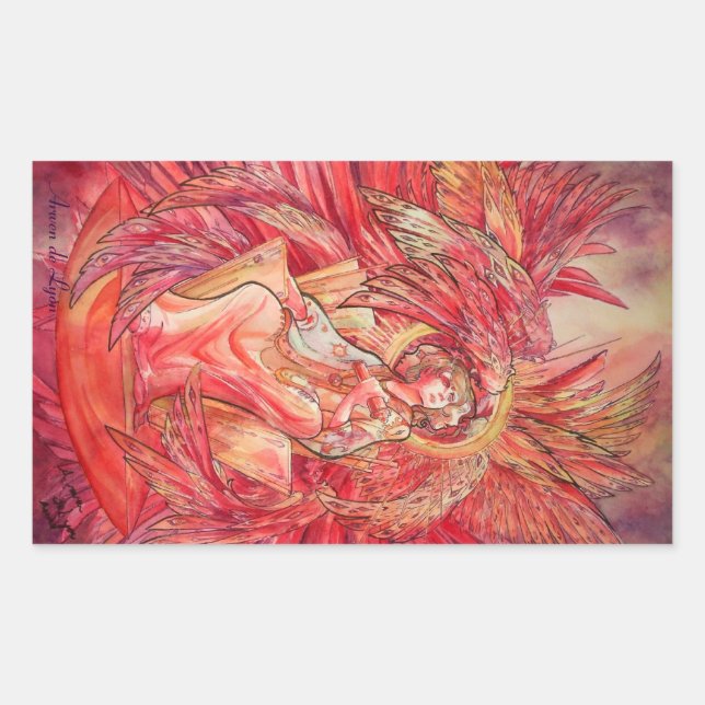 Metatron Rechteckiger Aufkleber (Vorderseite)