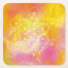 Metatron Rechteckiger Pappuntersetzer
