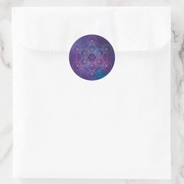 Metatron Runder Aufkleber (Tasche)