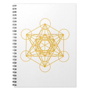 Metatron Würfel-Gold Notizblock