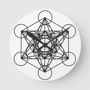 Metatron Würfel Runde Wanduhr