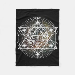 Metatron-Würfel Sacred Geometry-Shirt - Spirituell Fleecedecke
