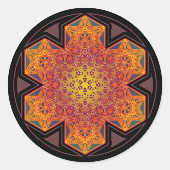 Metatron Würfel Star Mandala Aufkleber (Vorderseite)