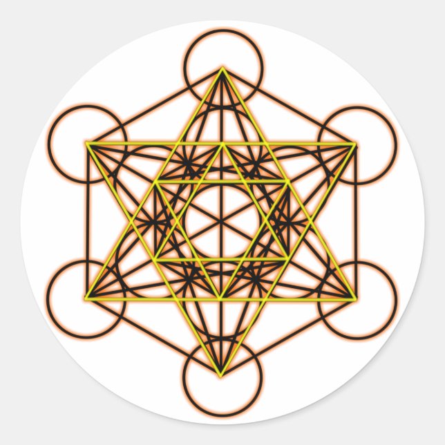MetatronOrStar Runder Aufkleber (Vorderseite)
